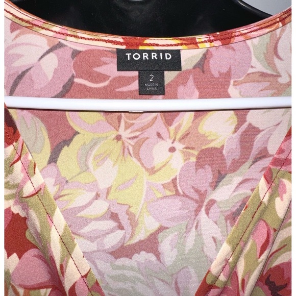 Torrid Mini Chiffon And Studio Knit Surplice Dress - Picture 10 of 10